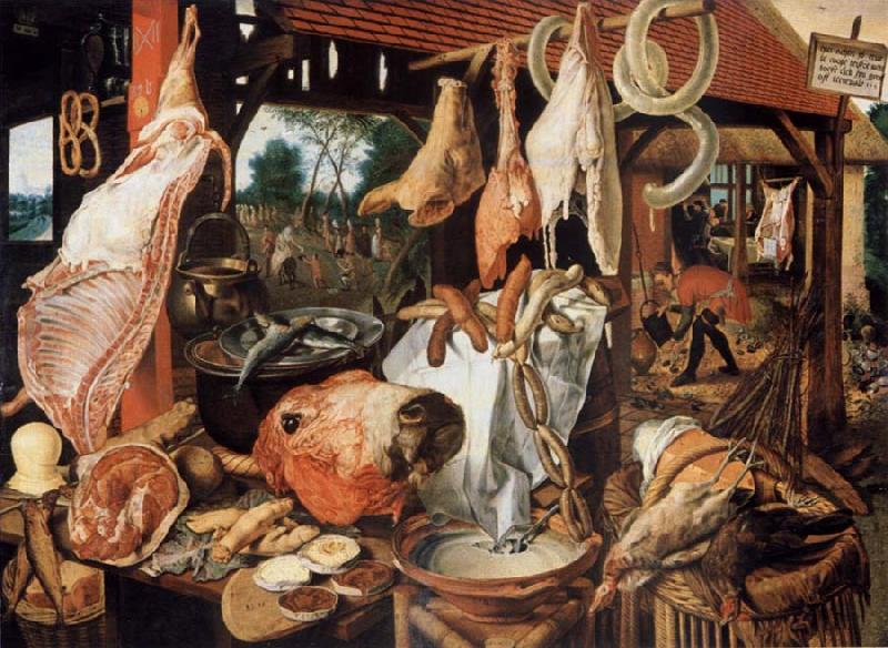 Pieter Aertsen Butcher sale state with flight nacb Agypten oil painting picture
